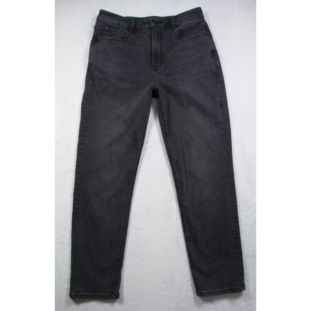 American Eagle Jeans Womens Size 8 Gray Denim Mom Tapered High Rise Stretch